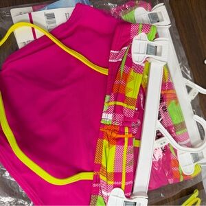 Big Chill Hot Pink Bikini with Neon Yellow Trim
